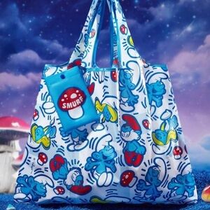 The Smurfs Licensed Reusable, Foldable Shopping Bag / Tote NEW